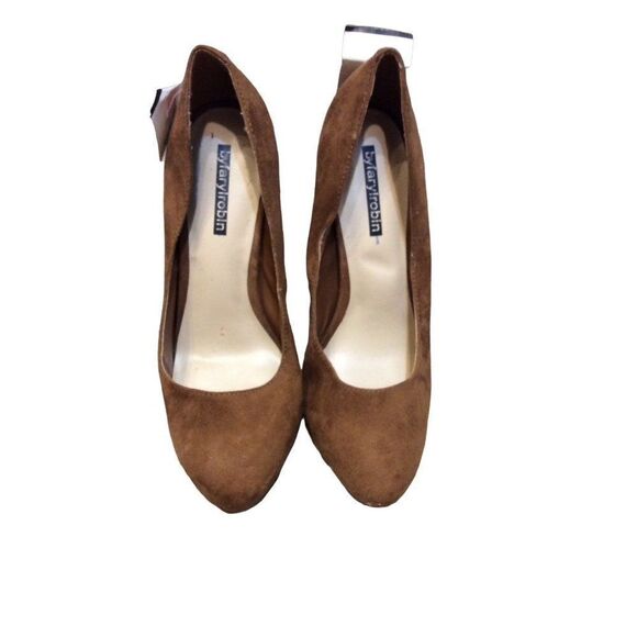 𝅺BYFARYLROBIN Closed Rounded Toe 7 Brown Man Made Materials - Picture 1 of 4